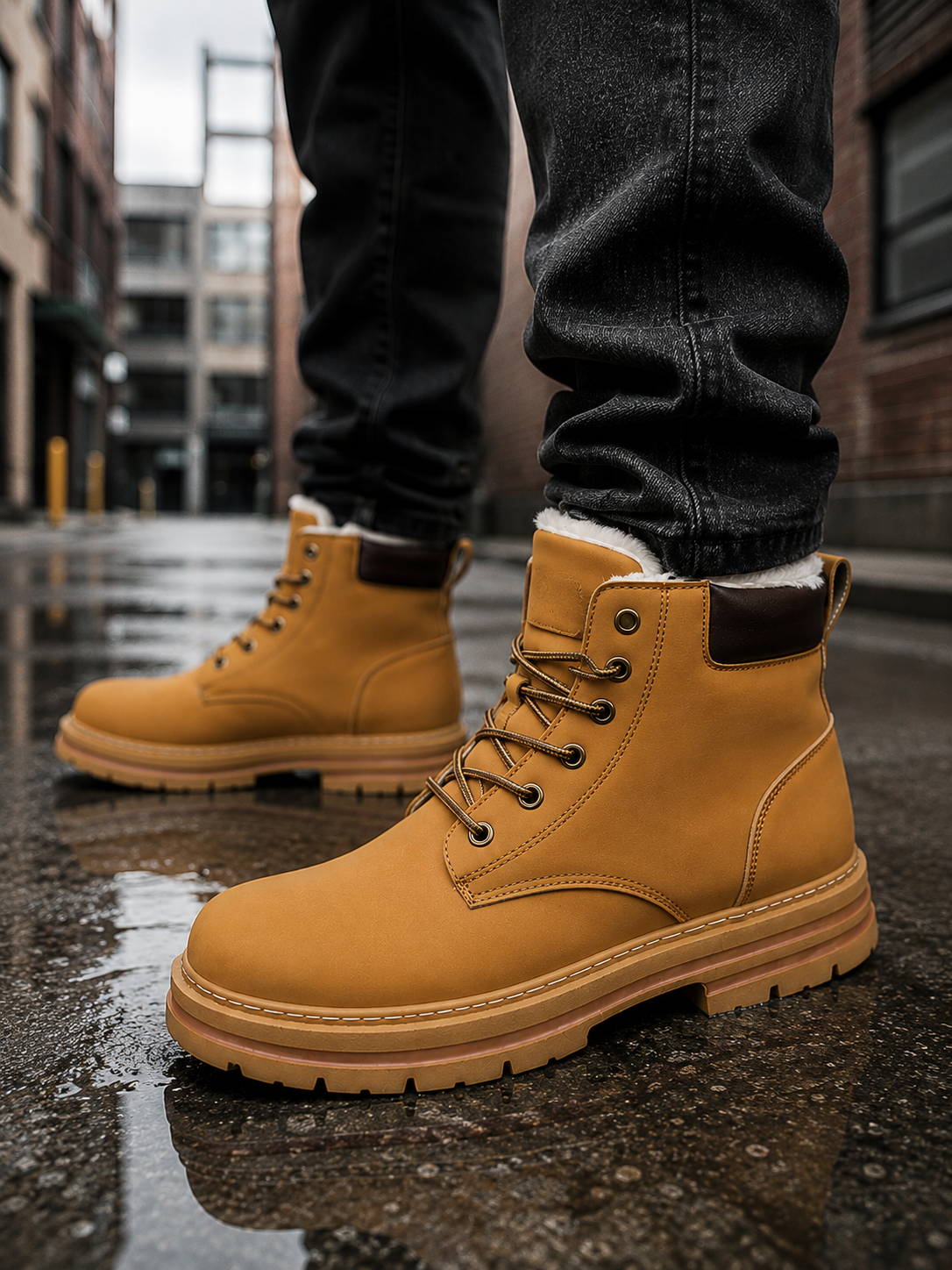 Botas de Invierno para Hombre con Forro Polar – Impermeables y Antideslizantes