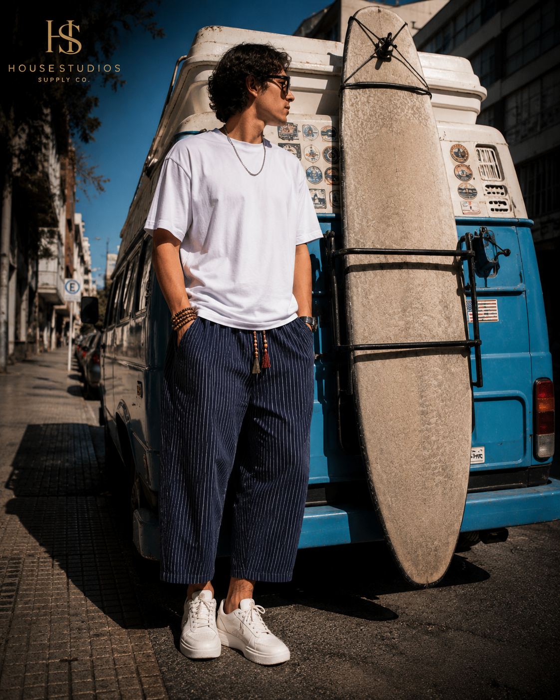 Pantalon Baggy Linen Stripes Premium