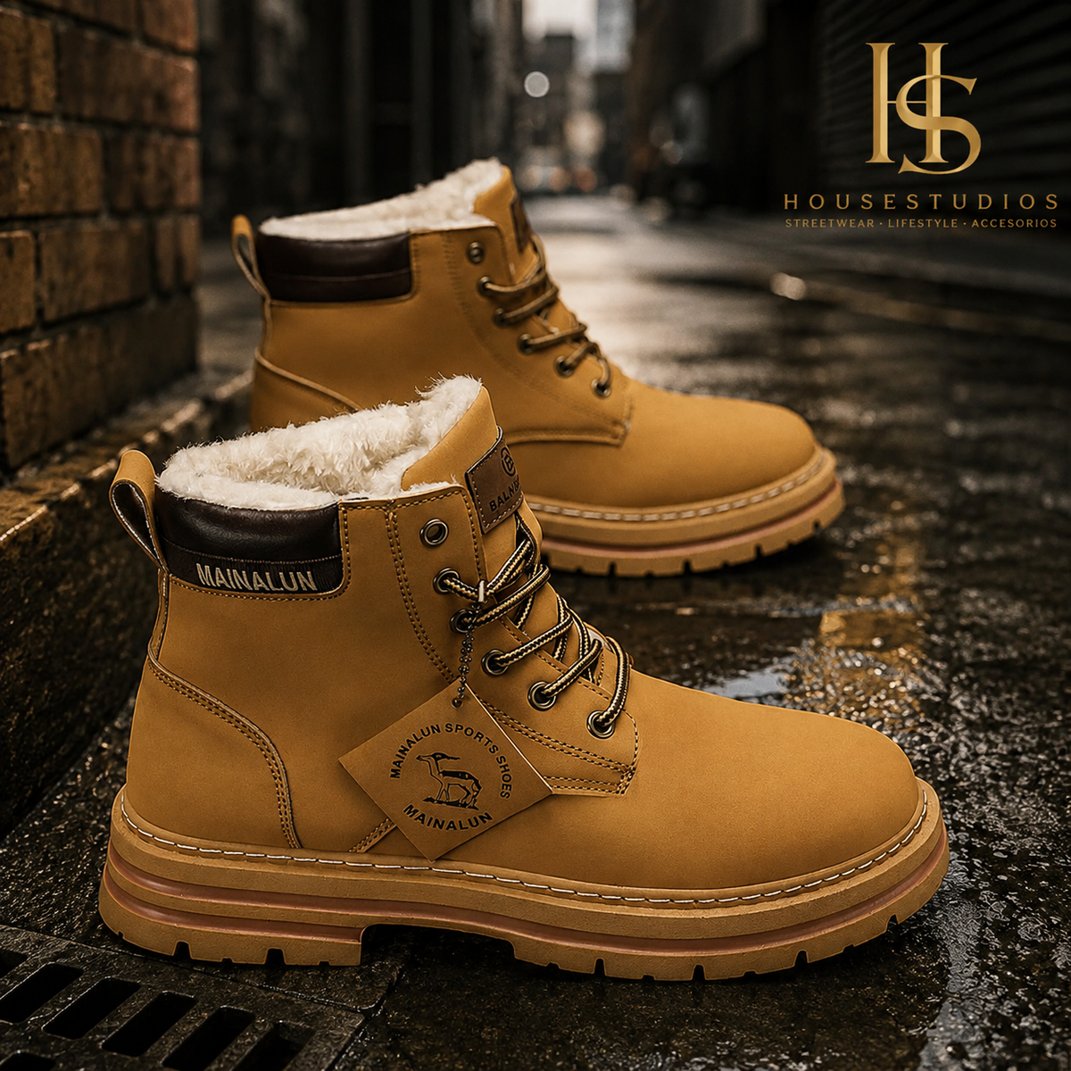 Botas de Invierno para Hombre con Forro Polar – Impermeables y Antideslizantes