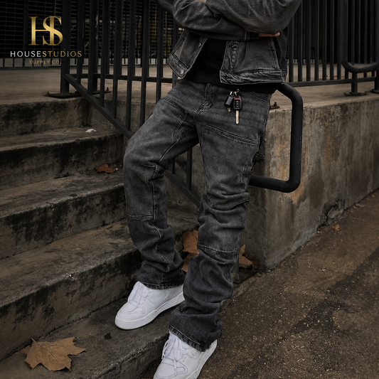Pantalón Wide Leg Bootcut Ripped Streetwear