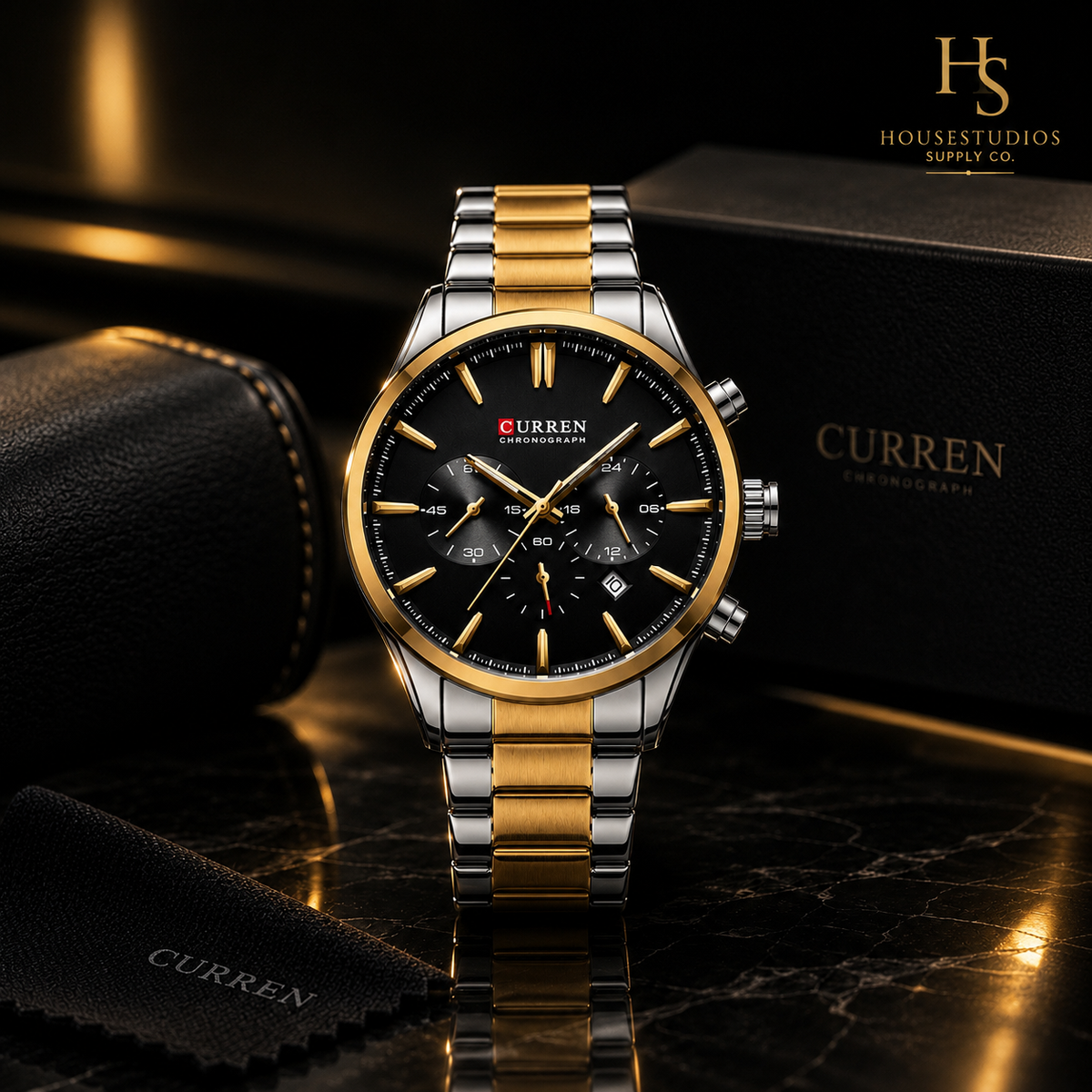 Reloj de Cuarzo Multifunción para Hombre – Diseño Elegante de Acero