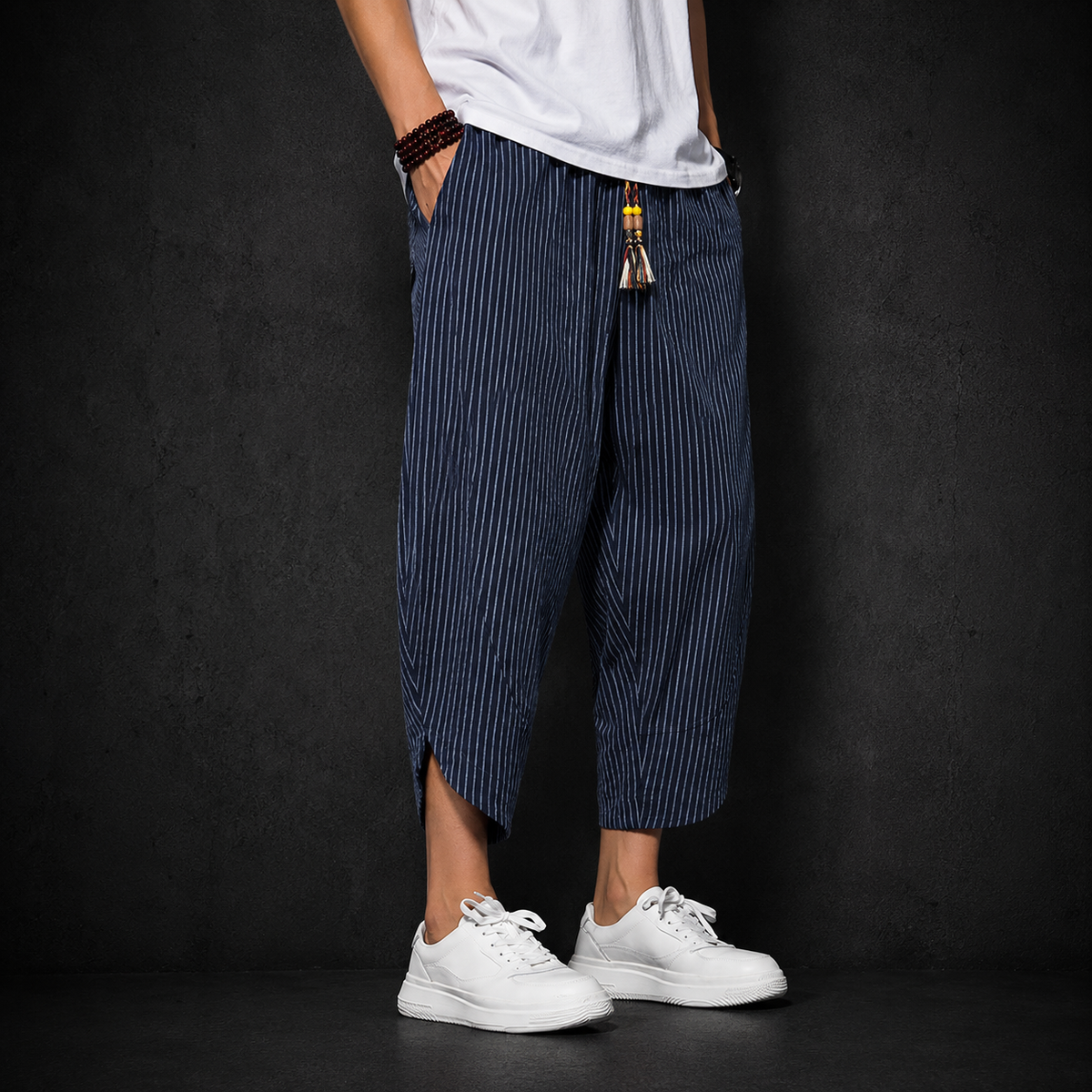 Pantalon Baggy Linen Stripes Premium