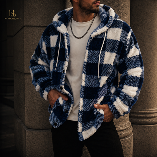 Campera Hoodie a Cuadros Oversize – Estilo Urbano